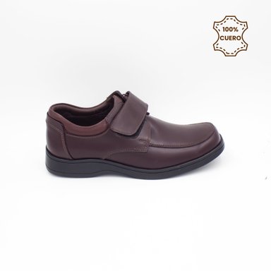 ZAPATOS PEGA PEGA NIÑO LIAM CUERO GUINDA - 1