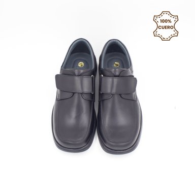 ZAPATOS PEGA PEGA NIÑO LIAM CUERO NEGRO - 4