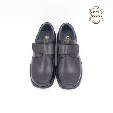 ZAPATOS PEGA PEGA NIÑO LIAM CUERO NEGRO - 4