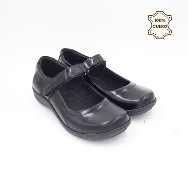 ZAPATOS NIÑA ANNIE CUERO NEGRO - 2