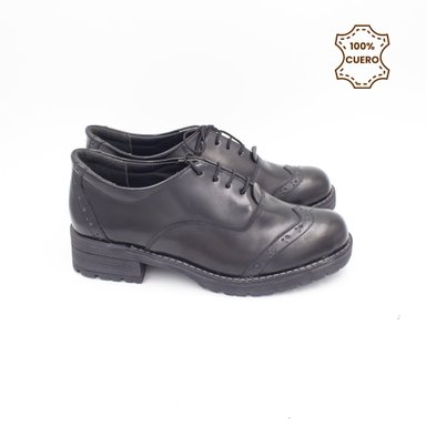 ZAPATOS OXFORD NIÑA CUERO NEGRO - 3