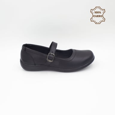 ZAPATOS NIÑA ABIGAIL CUERO NEGRO - 1