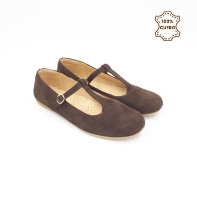 BALLERINAS MUJER CAMILLE GAMUZA MARRON - 2