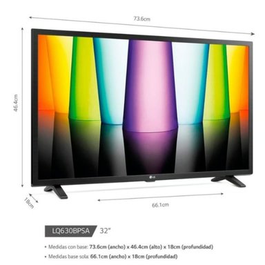 TELEVISOR SMART TV LG HD 32" 32LQ600BPSA LED SMART - 2