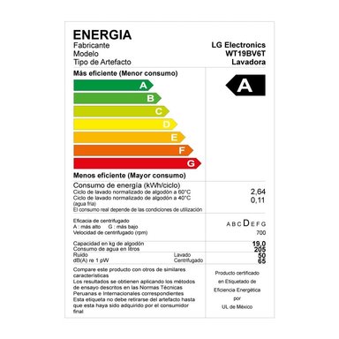 LAVADORA LG 19KG SUPERIOR INTELIGENCIA ARTIFICIAL CARGA NEGRO WT19BV6T - 6