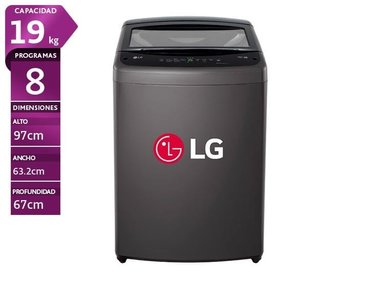 LAVADORA LG 19 KG TURBO DRUM SMART CARGA SUPERIOR WT19BVTB NEGRA