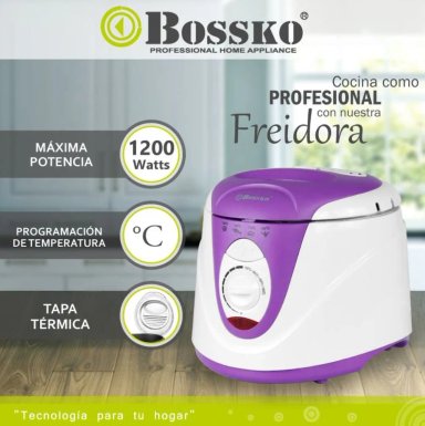 FREIDORA DE ALTO PODER DE 1200W - BOSSKO BK-722FR