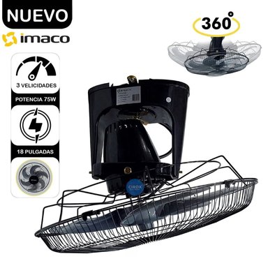 VENTILADOR DE TECHO IMACO OCF7919 ORBITAL 75 WATTS