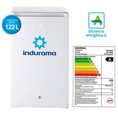 FRIGOBAR INDURAMA 122 LITROS RI-159BL BLANCO - 1