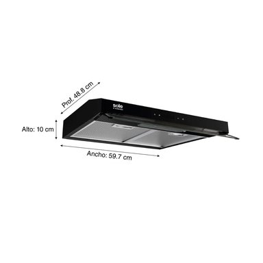 CAMPANA EXTRACTORA SLIM BLACK S-COLLECTION 60CM TURE18CO - 3