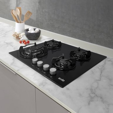 COCINA EMPOTRABLE SOLE SOLCO034 A GAS DE 4 HORNILLAS - 2