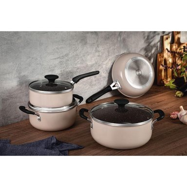 BATERÍA DE COCINA TRAMONTINA ROSA 4 PIEZAS - 28799/410