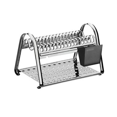 ESCURRIDOR DE ACERO CON PORTA CUBIERTOS NEGRO- 10068005