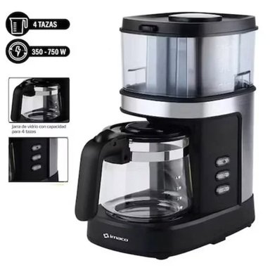 CAFETERA CON GRINDER IMACO 4 TAZAS ICMG4070 – NEGRO