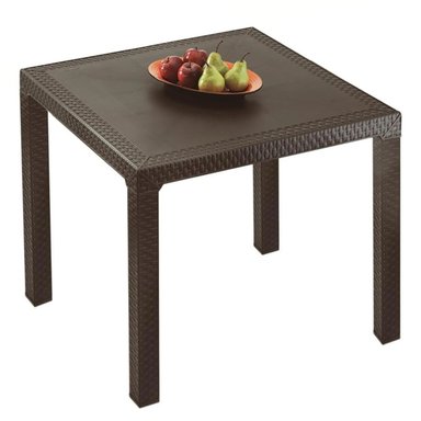 MESA ETERNA WENGUE 80.5X80.5X72.5CM ALTO - 1
