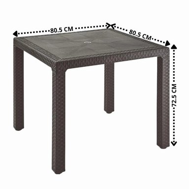 MESA ETERNA WENGUE 80.5X80.5X72.5CM ALTO - 2