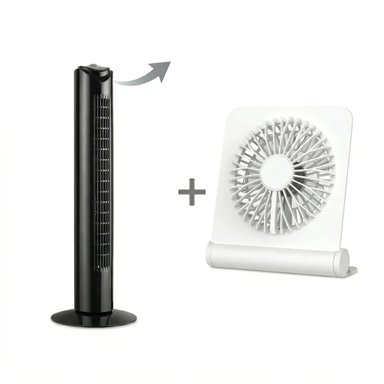 VENTILADOR TIPO TORRE 50W TF2905 IMACO MÁS VENTILADOR DE MESA RF0504 IMACO - 1