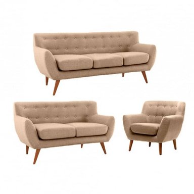 JUEGO SALA FABIANI NAZLI 3-2-1 BEIGE