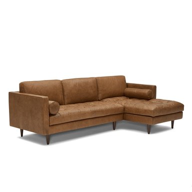 SECCIONAL FABIANI JUANDI DERECHO CUERO SINTETICO MARRÓN