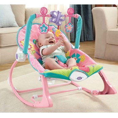 SILLA MECEDORA VIBRADORA MUSICAL MONKEY PINK - 2