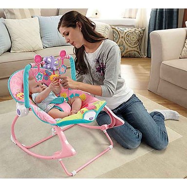 SILLA MECEDORA VIBRADORA MUSICAL MONKEY PINK - 3
