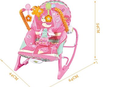 SILLA MECEDORA CON VIBRADOR MUSICAL Y TOYS NIÑA