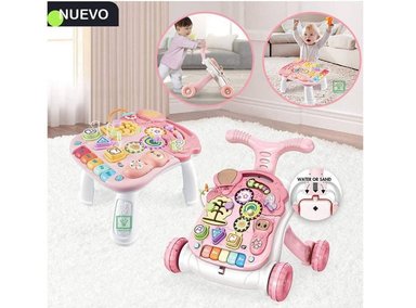 ANDADOR IDEAL BABY & KIDS Y MESA ACTIVIDADES PARA BEBÉS 2 EN 1 ROSADO
