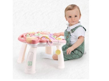 ANDADOR IDEAL BABY & KIDS Y MESA ACTIVIDADES PARA BEBÉS 2 EN 1 ROSADO - 4