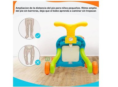 ANDADOR IDEAL BABY & KIDS Y MESA ACTIVIDADES PARA BEBÉS 2 EN 1 ROSADO - 5