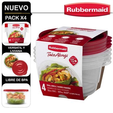 TAPER HERMETICO RUBBERMAID CLL- TAKELONGS TAKELONGS SET X 4 PIEZAS 760ML