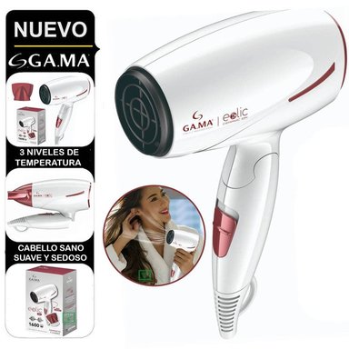 SECADORA CABELLO GAMA 1600W EOLIC PLEGABLE CERAMIC ION