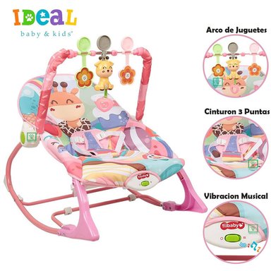 MECEDORA IDEAL KIMMY ROSADO MUSICAL CON VIBRADOR