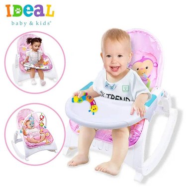 SILLA MECEDORA MUSICAL Y VIBRADOR MUSIC ROSADO MONNIT PLAST