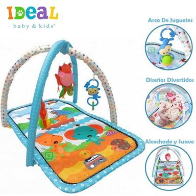 GIMNASIO IDEAL CON JUGUETES ELEPHANT CELESTE BEBE