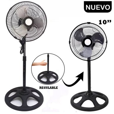 VENTILADOR PEDESTAL DE 10' NEGRO 60 WATTS