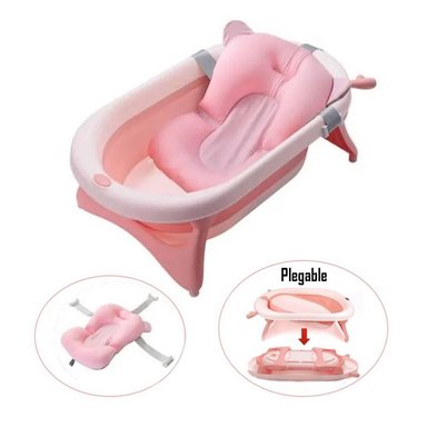 BAÑERA TINA DE BAÑO PLEGABLE FLEX B-1ROSADO