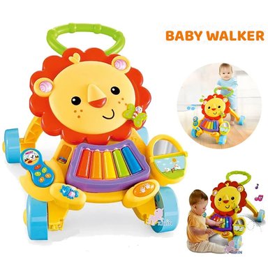 ANDADOR BABY CAMINADOR MUSICAL 2 EN 1 LEÓN CON PIANO Y TELÉFONO