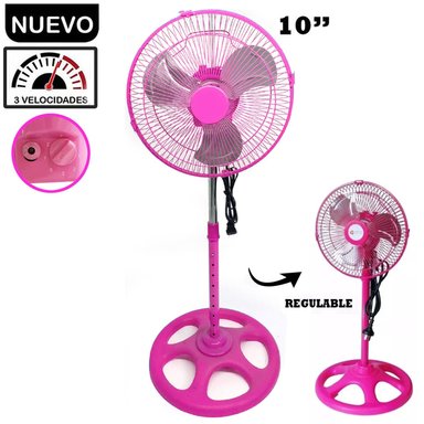 VENTILADOR PEDESTAL 60 WATTS 10' ROSADO