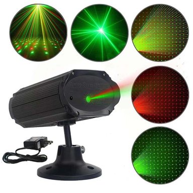 MINI REFLECTOR DE LUCES LÁSER DISEÑOS ALEATORIO