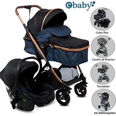 COCHE MOISÉS TRAVEL SYSTEM «RONDA PLUS» CON PORTA BEBÉ BLUE