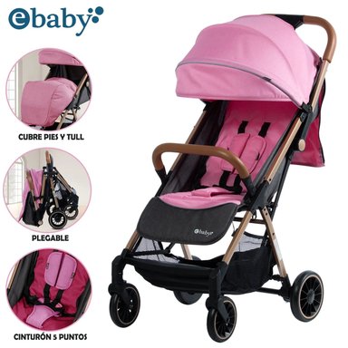COCHE MALETA PARA BEBÉ «SOFI» DE FÁCIL PLEGADO PINK