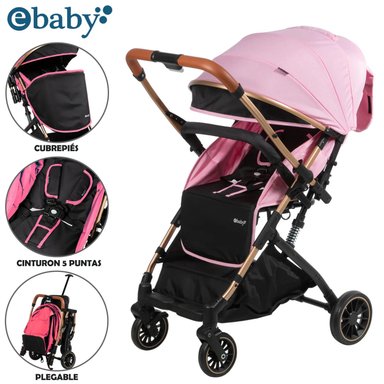 COCHE PASEO REVERSIBLE EBABY «VINCE» PINK