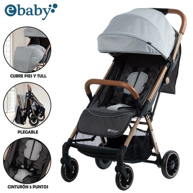 COCHE MALETA PARA BEBÉ «SOFI» DE FÁCIL PLEGADO LIGHT GRAY