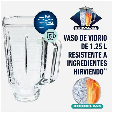 VASO OSTER PARA LICUADORA CLÁSICA DE VIDRIO PYREX
