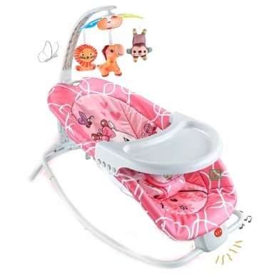SILLA MECEDORA IDEAL MUSICAL CON VIBRADOR OCEAN ROSADO - 2