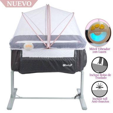 CUNA COLECHO EBABY MUSICAL Y VIBRADOR TAMI ROSADO