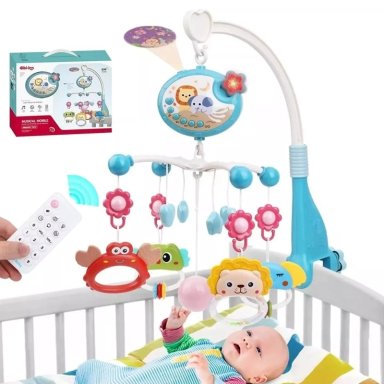 MÓVIL PARA CUNA LEÓN CON PROYECTOR Y CONTROL REMOTO CELESTE