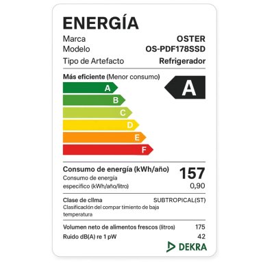 REFRIGERADORA FROST 175L OSTER OS PDF178SSD - 7