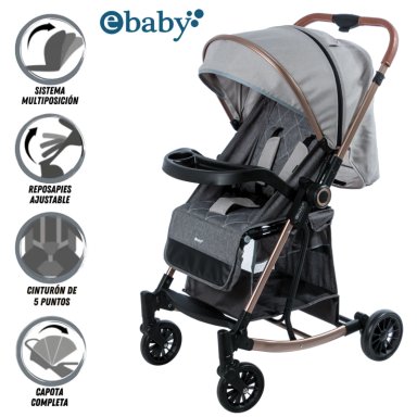 COCHE MECEDORA DE LUJO BOUNCY LIGHT GRAY