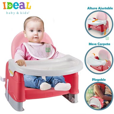 MESA DE COMER PORTATIL IDEAL PLEGABLE ROSADO